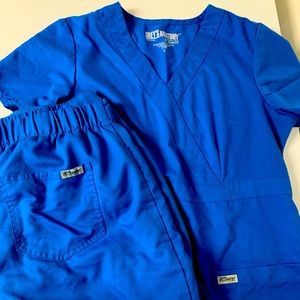 SET OF “GREY ANATOMY”ROYAL BLUE SCRUB